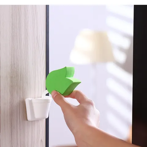 Leaf Shape Door Stopper For Kids Child Safety Finger Pinch Guard Soft Buffer Door Jammer For Home Bedroom Office