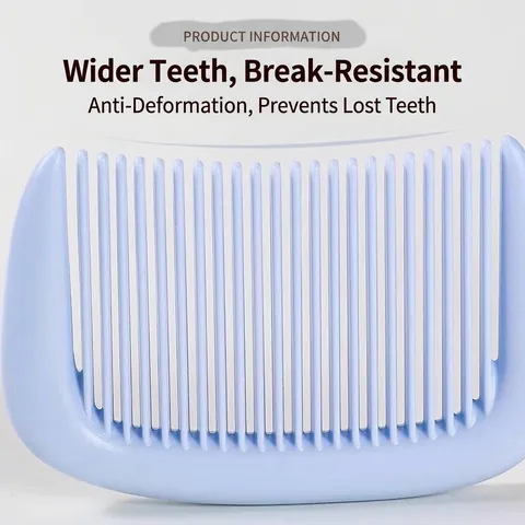 Cute Ice Cream Shape Hair Comb For Kids Women Portable Anti-Static Wide Tooth Plastic Pocket Comb Travel Hair Styling Tool
