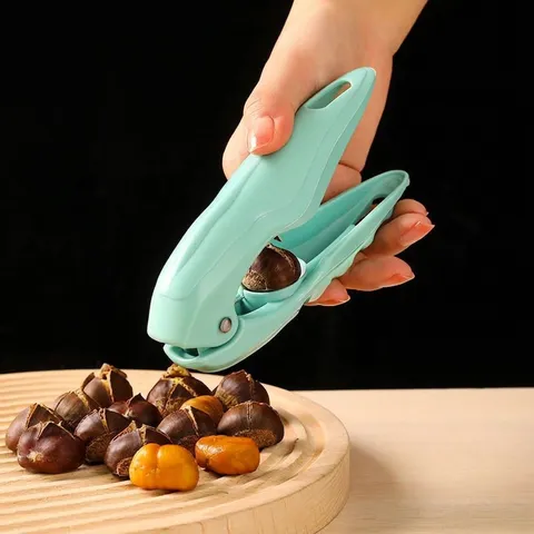 Multifunctional Chestnut Opener Sheller Peeler Tool Stainless Steel Cross Blade Nut Cracker Scissor Pliers For Kitchen Home Manual Chestnut Peeling Gadget