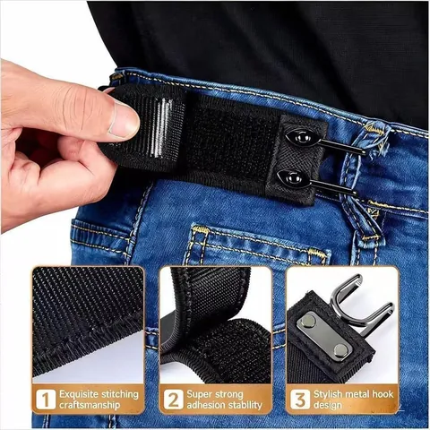 Cintura Regolabile Portatile Casual Nylon Esterno Con Gancio Metallico Cinturino Elastico