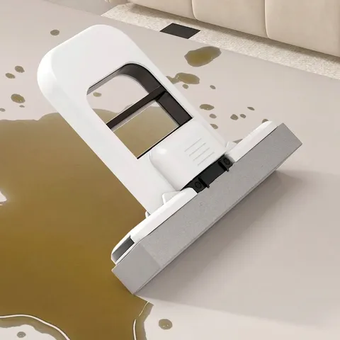 Mini Desktop Schwamm Mop Haushalt Handfrei Drücken Reinigungswerkzeug Tragbarer Kunststoff Nass- und Trockenmop Für Tisch Küche