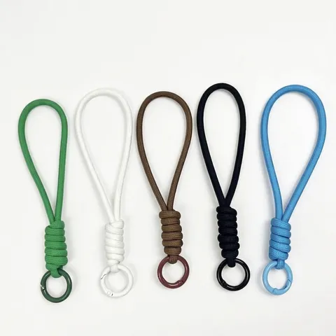 Gevlochten Telefoon Polsband Anti-Verlies Meerkleurig Verdikte Geknoopte Polyester Lanyard Universele Telefoonhoesje Decoratie Sleutelhanger Decor