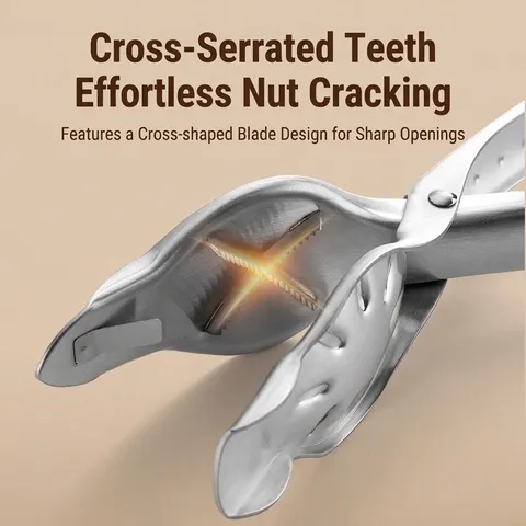 304 Stainless Steel Multifunctional Chestnut Opener Walnut Cracker Cross Blade Design Sheller Tool For Kitchen Home Use
