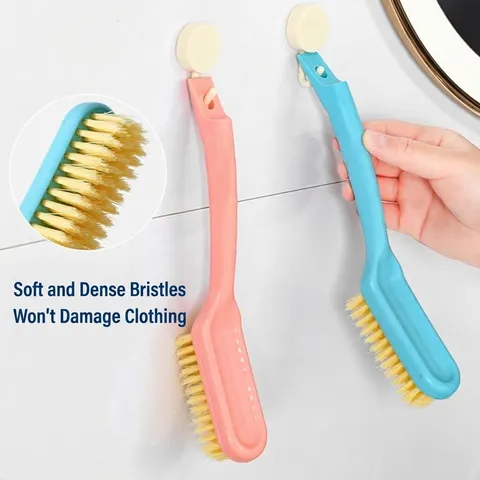 Long Handle Laundry Shoe Cleaning Brush Soft Bristles Household Scrubber For Clothes Shoes Bathroom Accessories Pink Blue