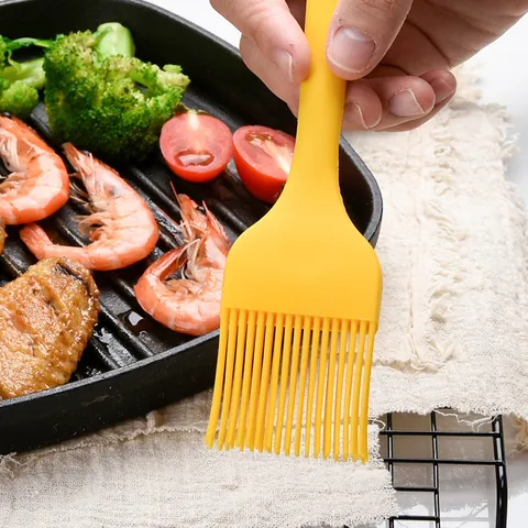 Pinceau de Cuisine en Silicone Résistant à la Chaleur Grand Pinceau à Huile Sauce Crème pour Pâtisserie BBQ Grillade