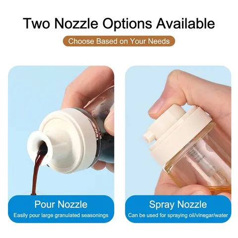 Glass Seasoning Bottle Oil Sprayer Dispenser Kitchen Vinegar Sauce Dispensing Cruet For BBQ Cooking
