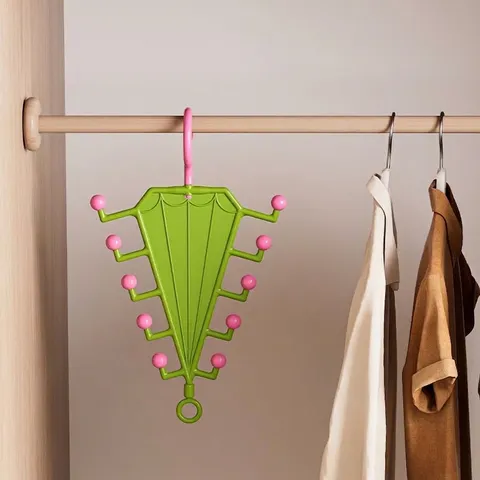 V-Shaped Closet Organizer Hanger PP 360 Degree Rotating Storage Rack For Belt Scarf Tie Hat Space Saving Clothes Hook