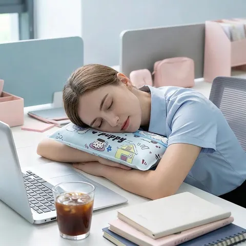 Almohada de Hielo de Enfriamiento de Dibujos Animados Almohadilla de Enfriamiento de Gel Sin Llenado Almohada de Siesta de Verano para Oficina Escuela Estudiantes PVC Impermeable