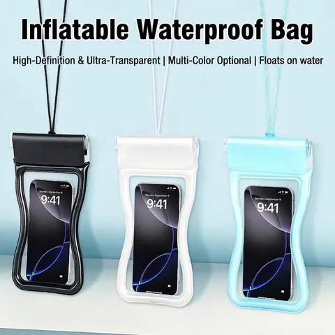 Universal Floating Mobile Phone Waterproof Bag Three-Layer Seal Touch Sensitive Waist Shape Underwater Case For Swimming Diving Drifting