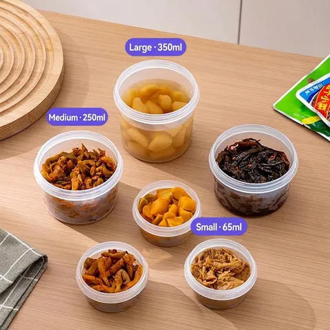 Transparent PP Food Storage Container With Sealing Lid And Portable Handle Refrigerator Fresh Keeping Box Stackable Kitchen Organizer For Pickle Kimchi
