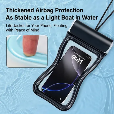 Universal Floating Mobile Phone Waterproof Bag Three-Layer Seal Touch Sensitive Waist Shape Underwater Case For Swimming Diving Drifting
