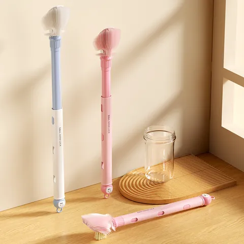 Extendable Long Handle Bottle Brush Portable Sponge Cup Cleaner For Milk Bottles Thermos Cup Multi-Purpose Kitchen Cleaning Tool