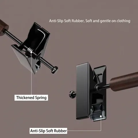 Beukenhout IJzer Broekenrek Antislip Broekhanger Met Clips Draaibare Haak Kledingkast Opberger Voor Broeken Rokken Modern