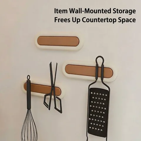 Tira de Almacenamiento Magnética para Gancho de Pared Sin Taladro Barra de Imán Autoadhesiva para Organizador de Llaves Tijeras