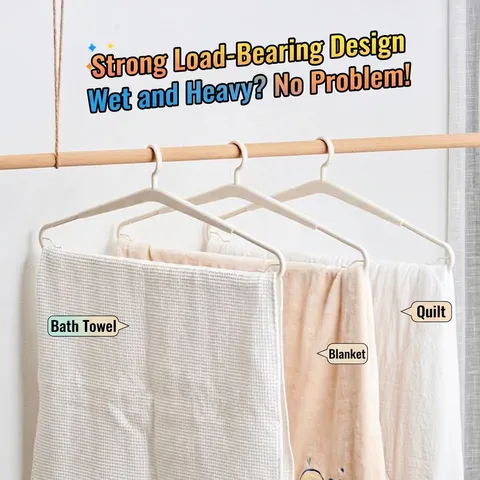 Japanese Style Extendable PP Plastic Clothes Hanger Non-Slip Drying Rack For Towels Quilts Adjustable Rotating Hook