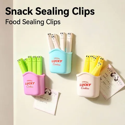 Magnetic Cartoon Animal Food Bag Sealing Clips And Storage Container Portable Snack Sealer Moisture Proof Kitchen Clips
