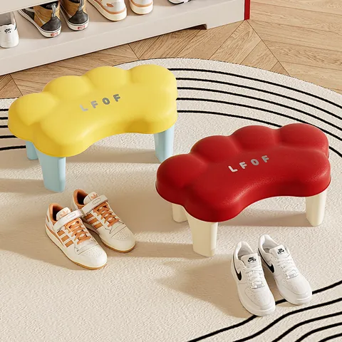 Verdickter Wolkenförmiger Toilettenhocker PP Kunststoff Anti-Rutsch Ergonomischer Hockhocker Für Kinder Erwachsene Badezimmer Möbel
