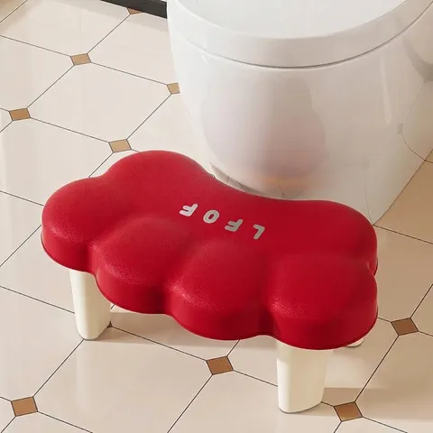 Verdickter Wolkenförmiger Toilettenhocker PP Kunststoff Anti-Rutsch Ergonomischer Hockhocker Für Kinder Erwachsene Badezimmer Möbel