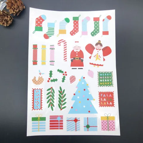Pegatinas de Navidad para Niños Lindos Dibujos Animados Etiquetas de Sellado para Bolsas de Galletas Decoración de Regalos