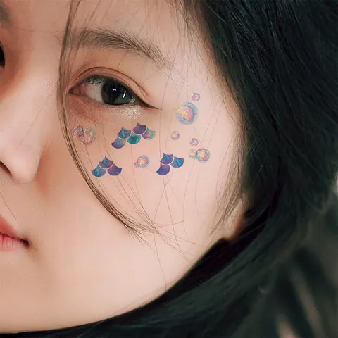 Pegatinas de Tatuaje de Cara de Mariposa con Purpurina Coloridas Pegatinas de Maquillaje de Ojos con Brillo para Decoración de Maquillaje de Escenario de Actuación Tatuajes Temporales Artísticos