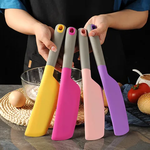 Large Silicone Baking Spatula Cream Scraper Jam Stirrer Non-Stick Heat Resistant Cake Bread Mixing Tool Kitchen Accessories