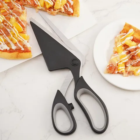 Detachable Stainless Steel Pizza Scissors Multifunctional Kitchen Baking Tool With Ergonomic Handle And Pizza Server Shovel