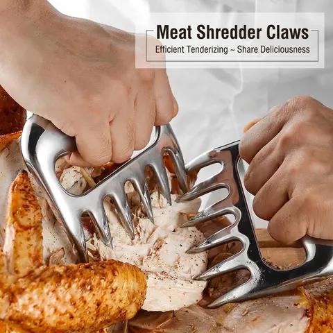 Heavy Duty Stainless Steel Meat Shredder Claws For BBQ Shredding Handling And Carving Pork Turkey Kitchen Accessories