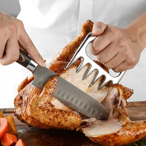 Heavy Duty Stainless Steel Meat Shredder Claws For BBQ Shredding Handling And Carving Pork Turkey Kitchen Accessories