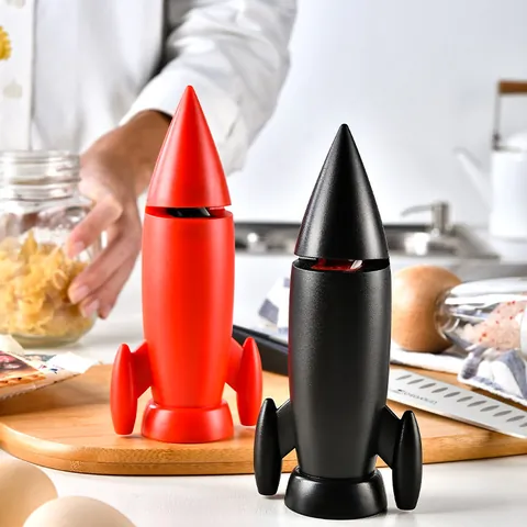 Rocket Shape Manual Knife Sharpener Household Kitchen Sharpening Tool Red Black Diamond Ceramic Stone Knife Scissors Sharpener