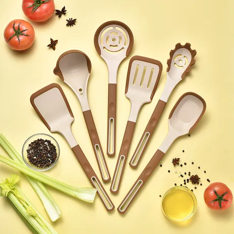 Silicone Kitchen Utensils Set Heat Resistant Non-Stick Cooking Tools Spatula Soup Spoon Pasta Claw For Home Kitchen