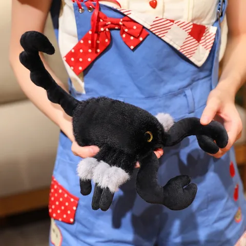 Jouet en Peluche Scorpion de Simulation Pendentif Scorpion Noir Réaliste Poupée d'Animal en Peluche Porte-clés pour Décoration de Sac à Dos Cadeau