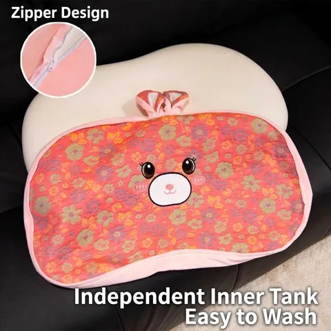 Cojín de Espuma Viscoelástica Dibujos Animados Gasa Floral Soporte de Cintura Ergonómico para Oficina Estudiantes