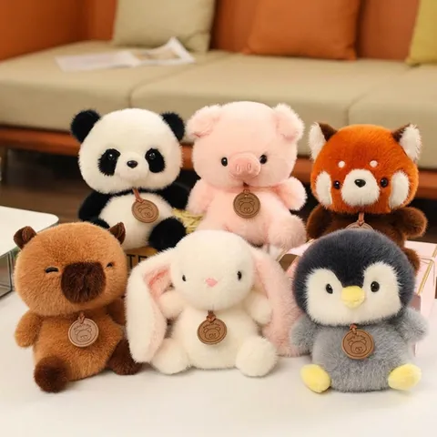 Süßes Duftendes Tier Plüschtier Schreibtisch Begleiter Weiches Nerz-Optik Kunstpelz Stofftier Panda Pinguin Hase Capybara Puppe Geschenk