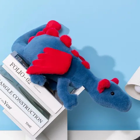Creativo Dinosauro Lungo Peluche Morbido Drago Animale di Peluche Cuscino da Abbraccio Decorativo Bambola da Sonno Regalo per Bambini