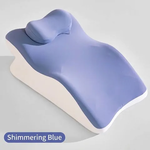 Ergonomisches Keilkissen aus Memory-Schaum Körperstützkissen für Bett Schlafen Abnehmbarer Waschbarer Bezug Wellen-Positionskissen für Erwachsene