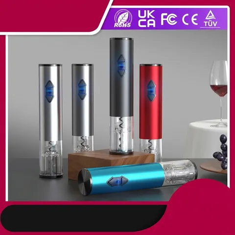 Automatische Elektrische Wijnopener Aluminiumlegering Draadloze Wijnflesopener Met Cijfersnijder Creatieve Keukengadget