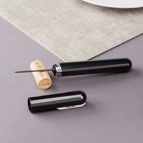 Portable Pen Shaped Air Pressure Wine Bottle Opener Stainless Steel Needle Type Red Wine Corkscrew Kitchen Bar Tool