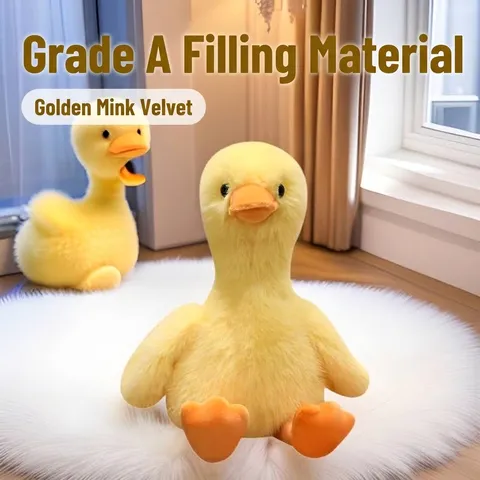 Cute Plush Duck Toy Long Plush Stuffed Animal Soft Duckling Doll Macaron Color Duck Plushie For Home Decoration Kids Birthday Gift