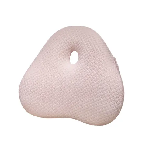 Cojín de Soporte Lumbar de Espuma Viscoelástica Transpirable Air Layer Acolchado Triangular para Silla de Oficina Soporte de Espalda Funda Lavable