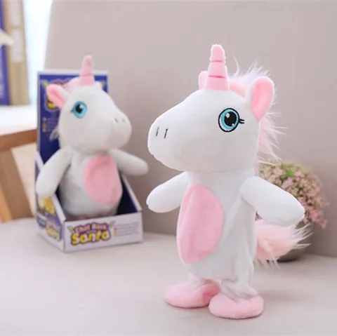 Elektrisches Gehendes Sprechendes Singendes Einhorn Plüschtier Interaktive Elektronische Tierpuppe Niedliches Stofftier Geschenk Für Kinder