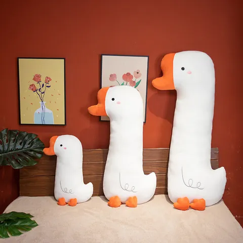 Simpatico Cuscino per il Corpo Lungo in Peluche a Forma di Animale Morbido Dinosauro Oca Giraffa Unicorno Peluche per Dormire
