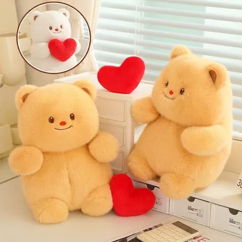Cute Heart Plush Bear Recording Toy Soft Stuffed Animal Teddy Bear With Voice Message Secret Heart Gift For Kids Girls