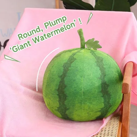Cuscino Coperta Anguria Realistica 2-in-1 Peluche a Forma di Frutta Cuscino per Aria Condizionata per Ufficio Casa Regalo
