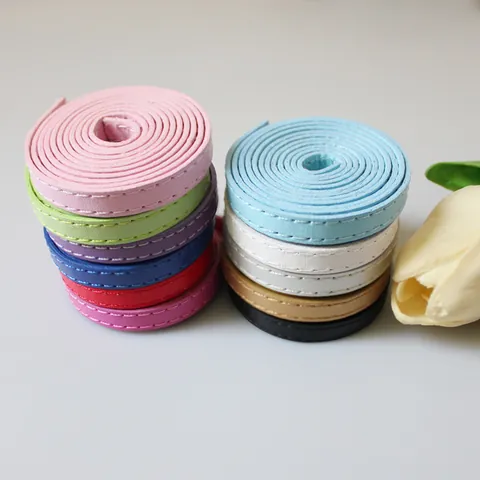 8mm Kunstleder DIY Armband Riemen 1 Meter Länge Bunte PU Schnur für Schmuckherstellung Handgewebtes Armband Uhrenarmband Zubehör