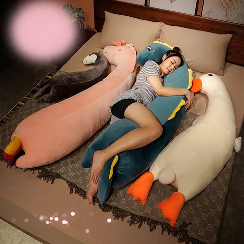 Niedliche Cartoon Tier Lange Plüschtier Kissen Weichen Elastischen Samt Seitenschläferkissen Kissen Für Bett Schlaf Entspannung Komfort Dekor Geschenk