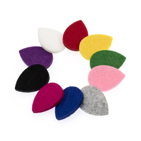 Almohadillas de Fieltro en Forma de Gota de Agua Almohadillas de Repuesto para Difusor de Aromaterapia Almohadillas de Algodón de Fieltro Multicolor