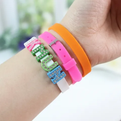 8mm Silicone Wristband DIY Personalized Hand Strap For Couples Women Men Fashion Jewelry Bracelet Accessory