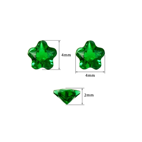 12 Colors Birthstone Flower Shape Glass Beads Faceted Crystal Charms For DIY Jewelry Making Necklaces Bracelets Accessories