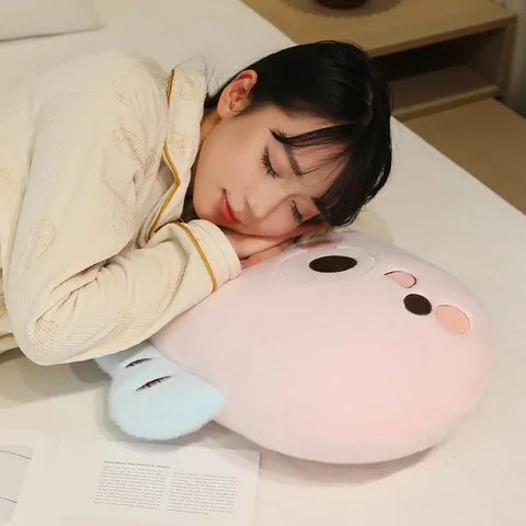 Cute Cartoon Fish Plush Toy Pillow Soft Long Whale Body Cushion For Sleeping Bed Sofa Backrest Home Decor Unisex Gift