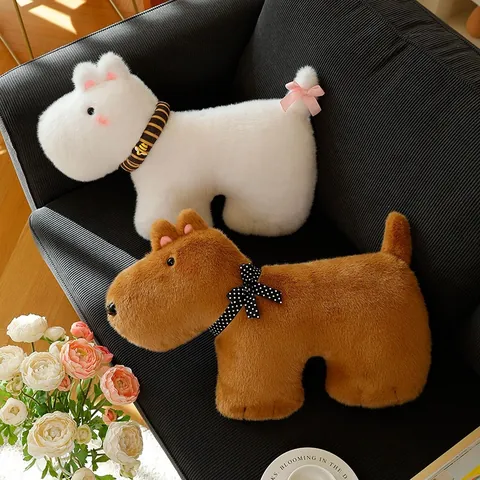 Cute Puppy Dog Plush Toy Stuffed Animal Pillow Soft Cushion For Sofa Bed Dog Plushie Toy Home Decor Gift For Kids Women